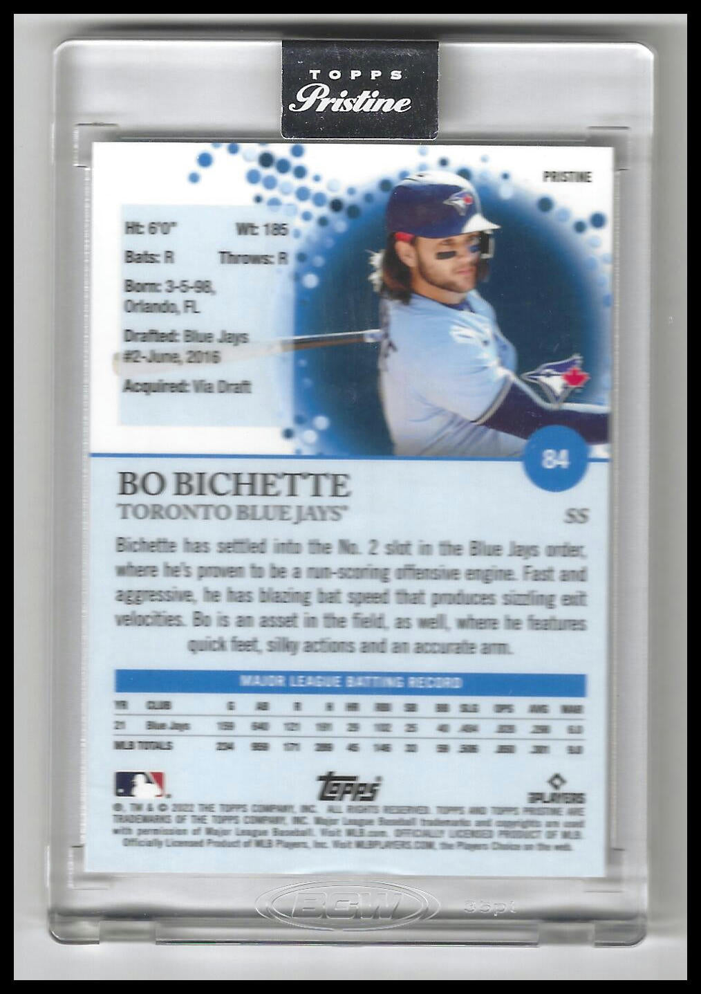 2022 Topps Pristine #84 Bo Bichette