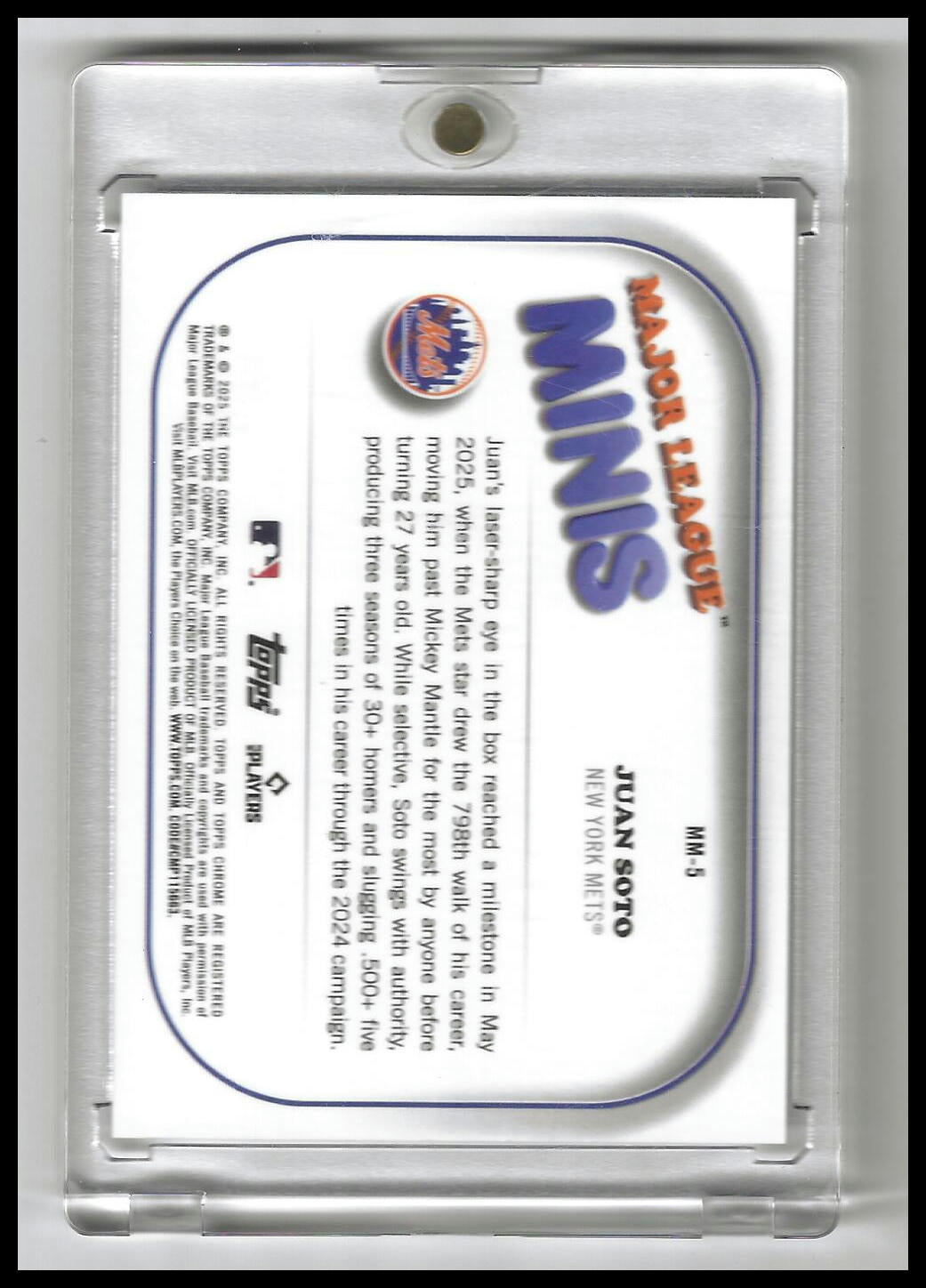 2025 Topps Chrome Update #MM-5 Juan Soto Major League Minis