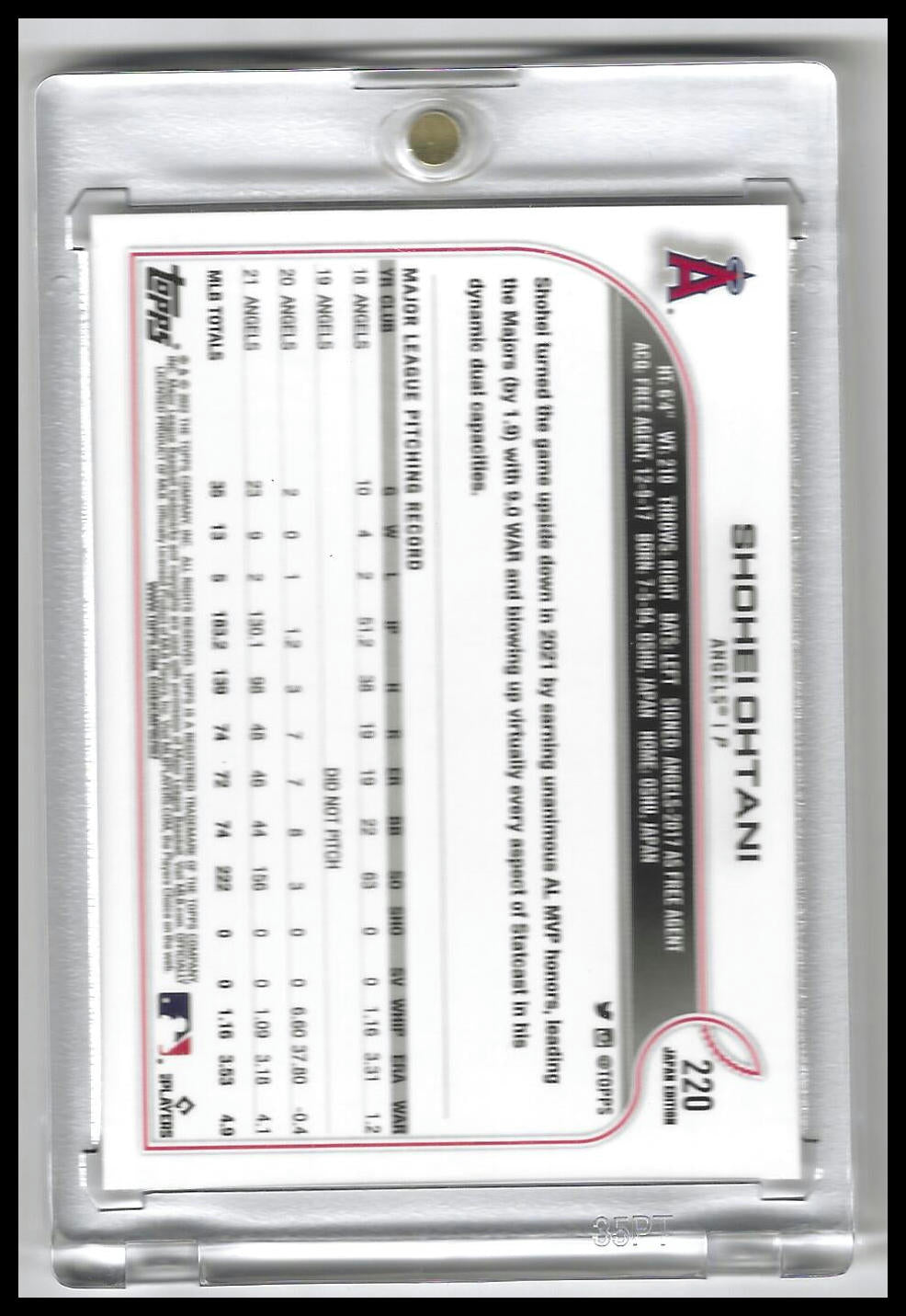 2022 Topps Japan Edition #220 Shohei Ohtani