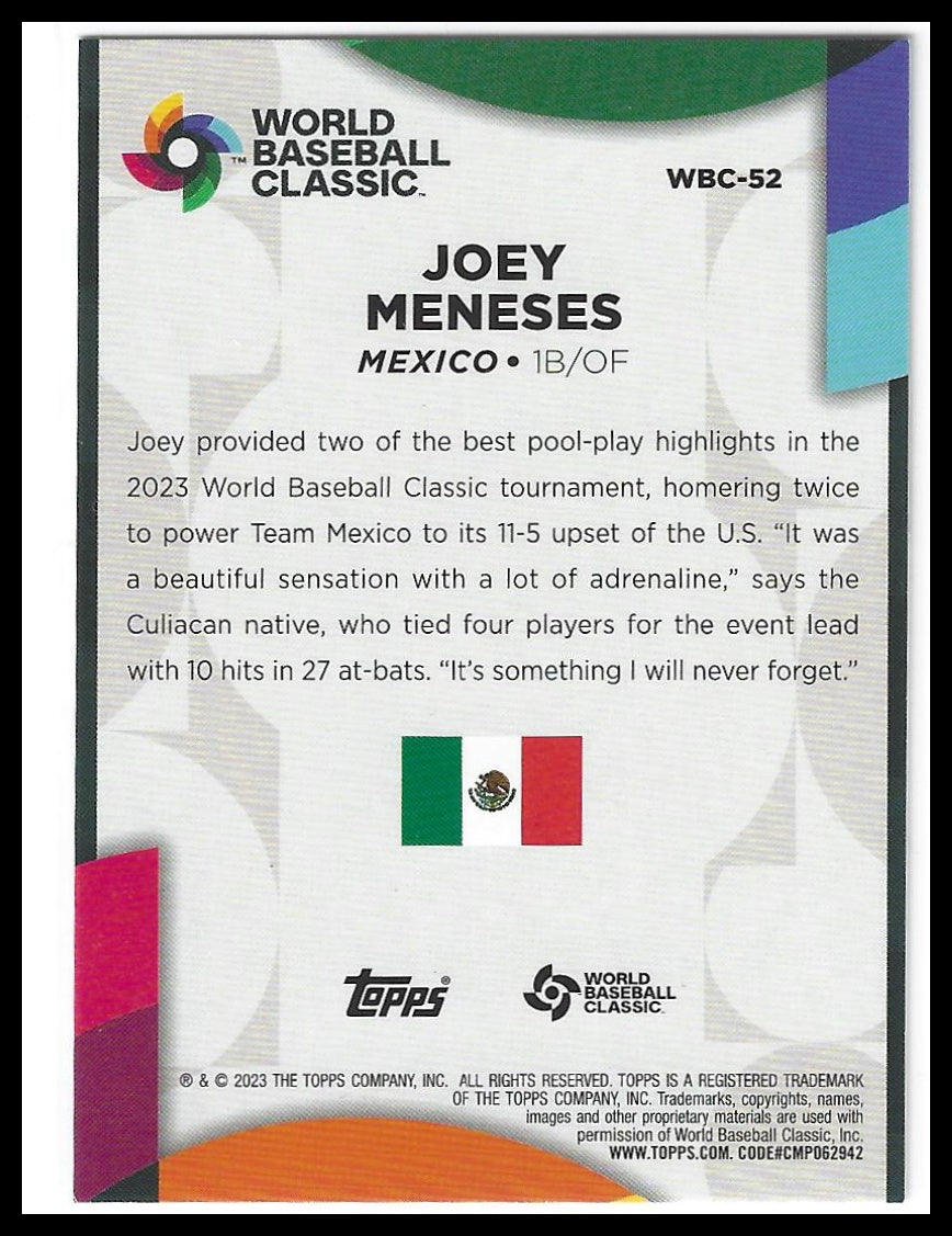 2023 Topps #WBC-52 Joey Meneses 2023 World Baseball Classic Stars