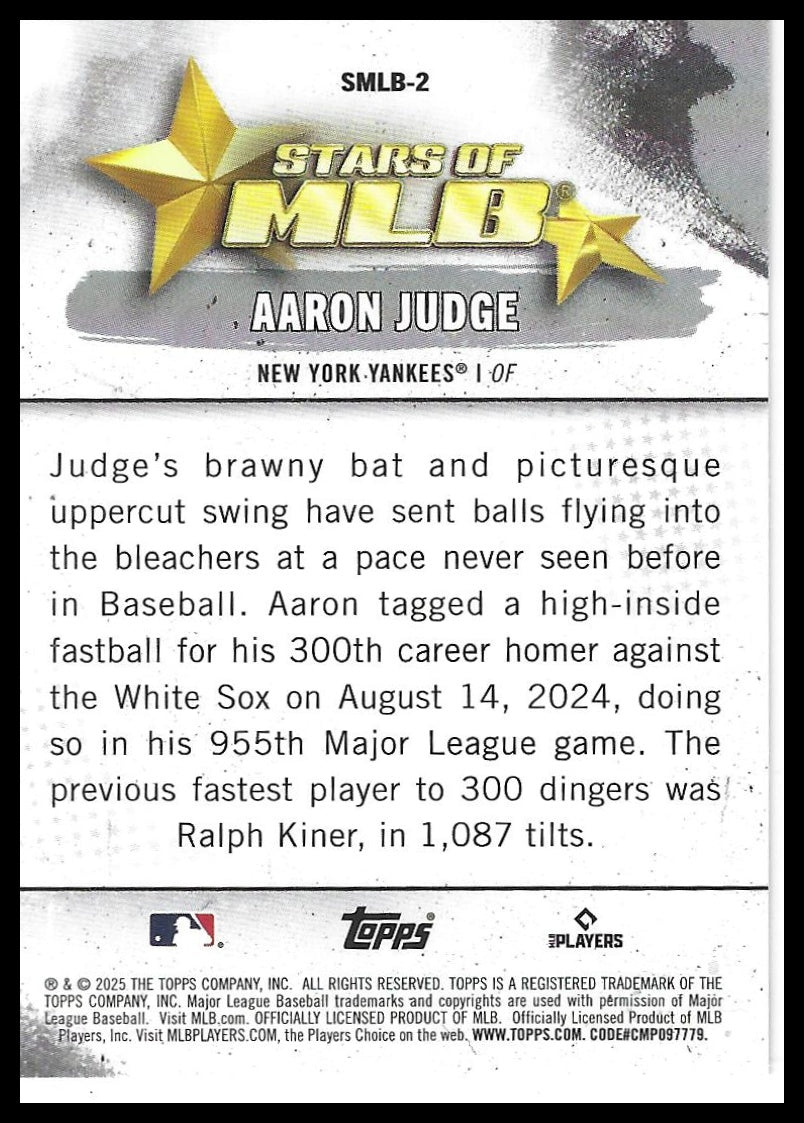 2025 Topps #SMLB-2 Aaron Judge Stars of MLB