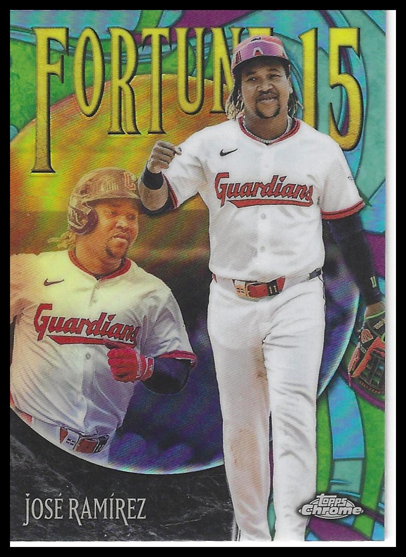 2025 Topps Chrome Update #F15-8 José Ramírez Fortune 15