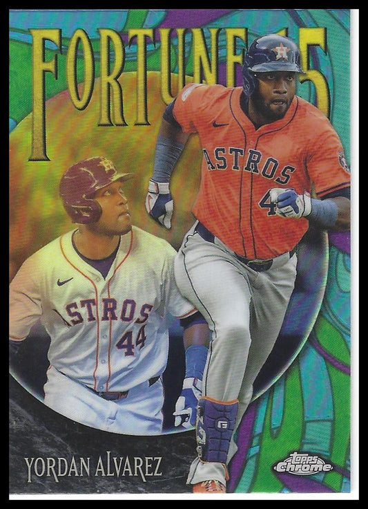 2025 Topps Chrome #F15-9 Yordan Alvarez Fortune 15