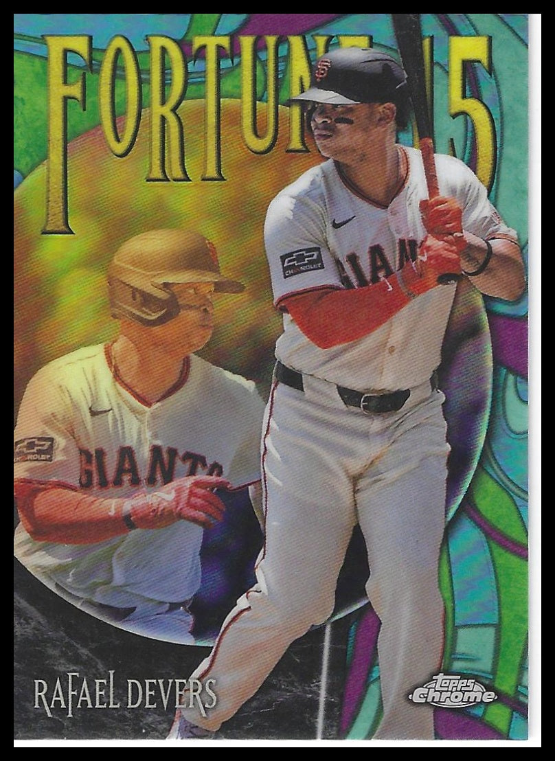 2025 Topps Chrome Update #F15-12 Rafael Devers Fortune 15