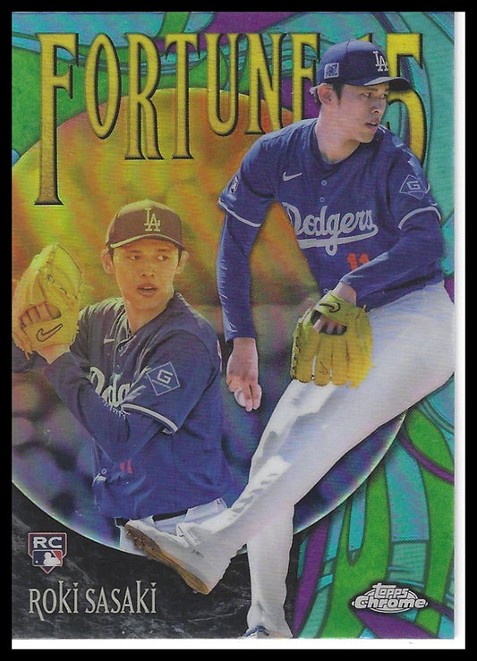 2025 Topps Chrome #F15-13 Roki Sasaki Fortune 15