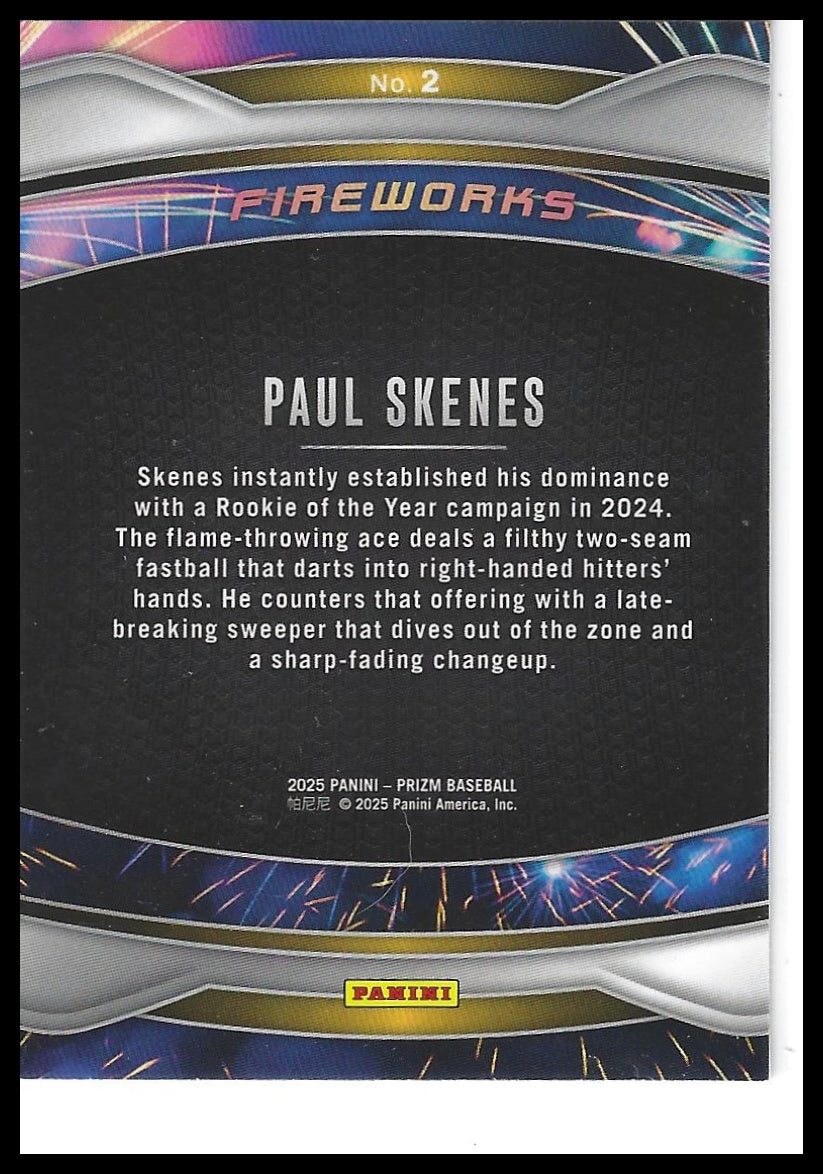 2025 Panini Prizm #2 Paul Skenes Fireworks