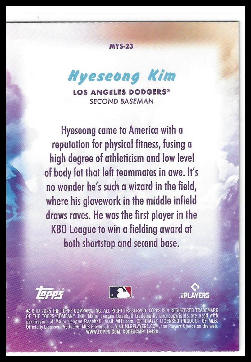 2025 Topps Update #MYS-23 Hyeseong Kim Mystical