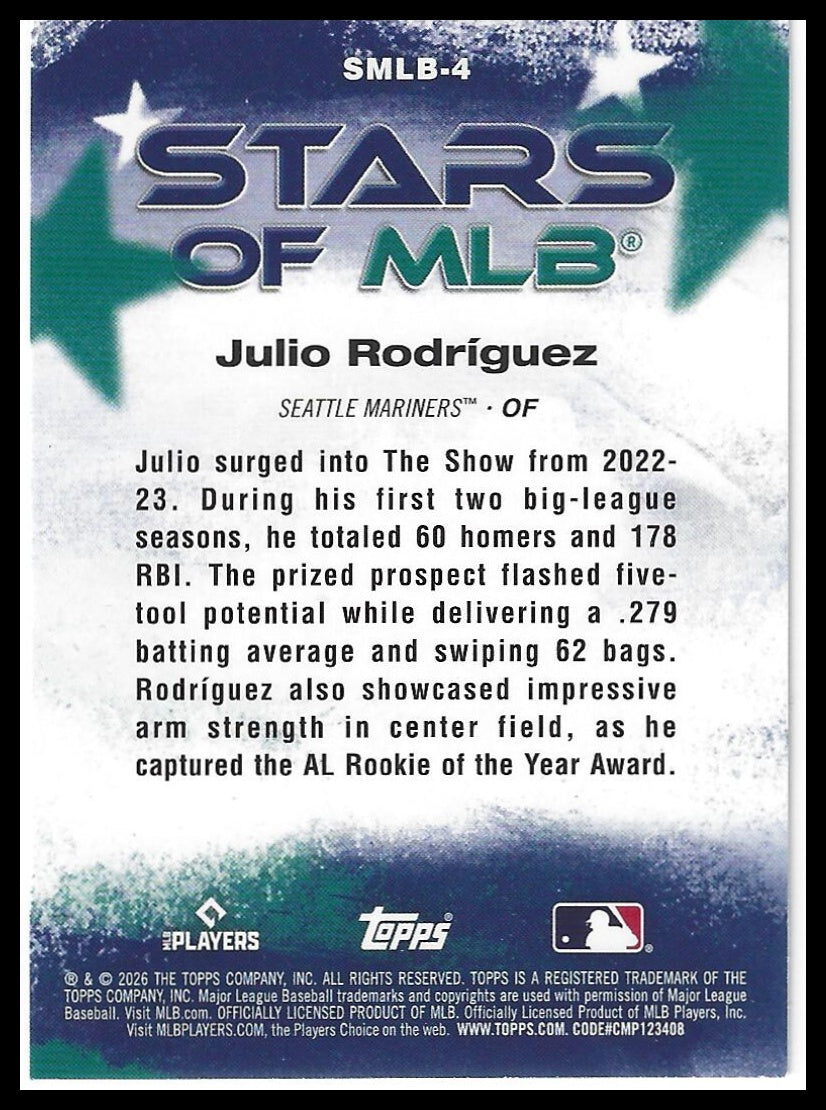 2026 Topps #SMLB-4 Julio Rodríguez Stars of MLB