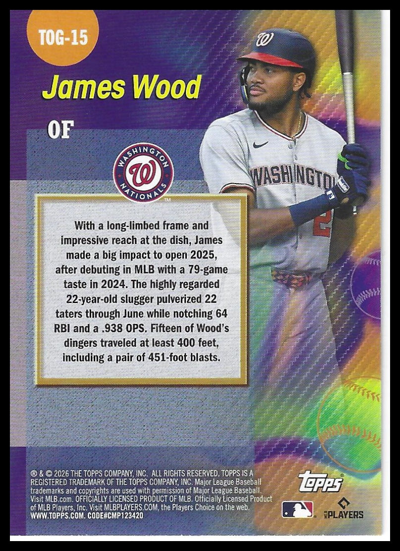 2026 Topps #TOG-15 James Wood Titans of the Game