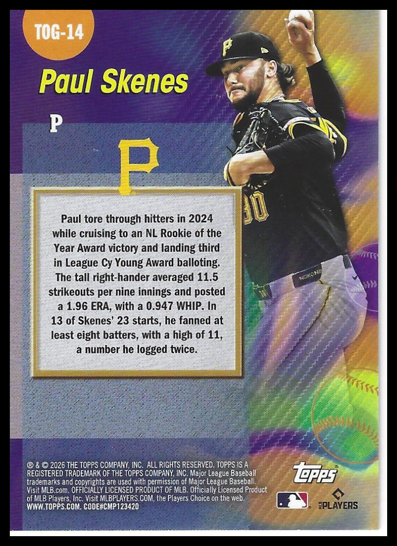 2026 Topps #TOG-14 Paul Skenes Titans of the Game