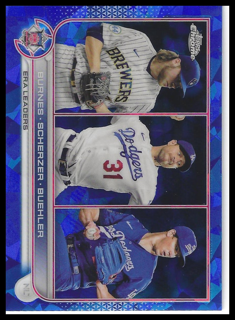 2022 Topps Chrome Sapphire Edition #204 NL ERA Leaders  LL