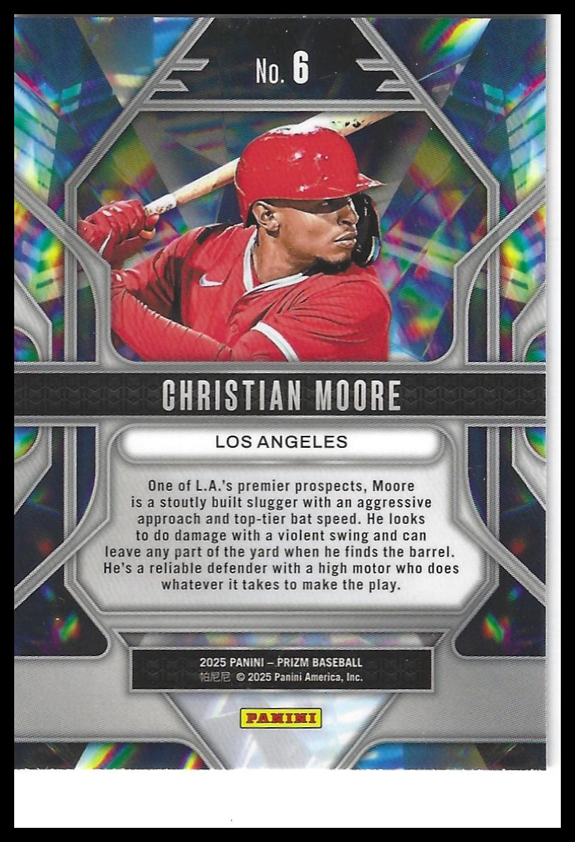 2025 Panini Prizm #6 Christian Moore Prizmatic