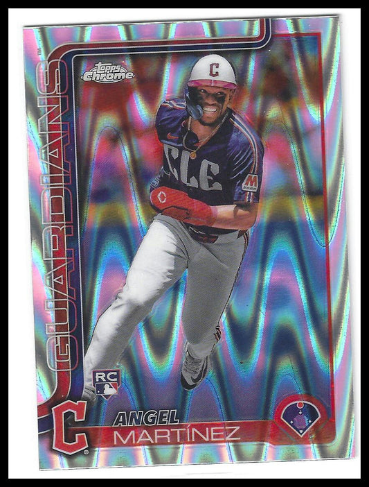 2025 Topps Chrome #155 Angel Martínez Raywave Refractors