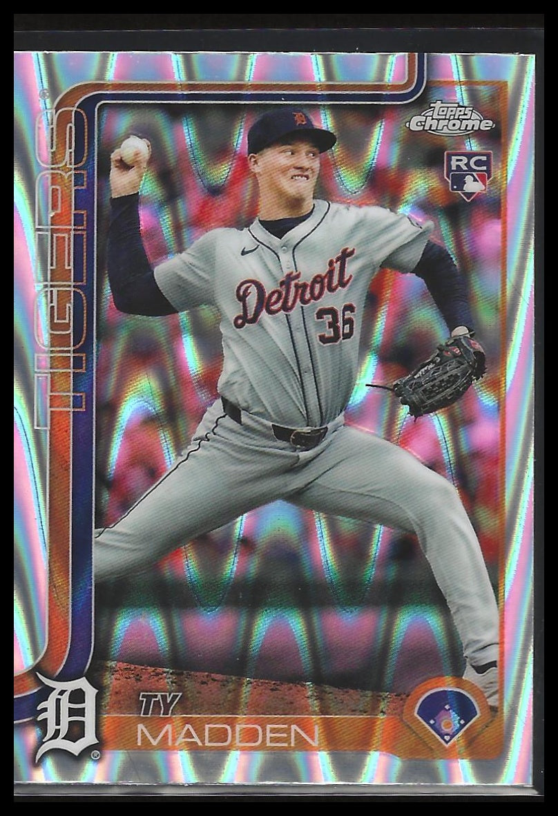 2025 Topps Chrome #285 Ty Madden Raywave Refractors
