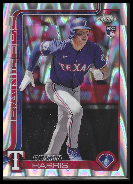 2025 Topps Chrome #131 Dustin Harris Raywave Refractors