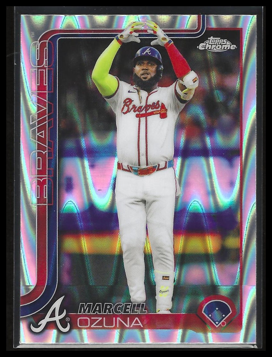 2025 Topps Chrome #250 Marcell Ozuna Raywave Refractors