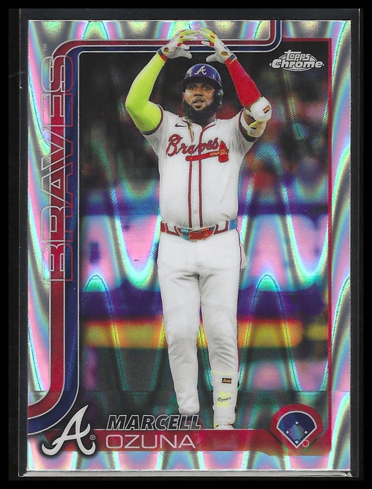 2025 Topps Chrome #250 Marcell Ozuna Raywave Refractors