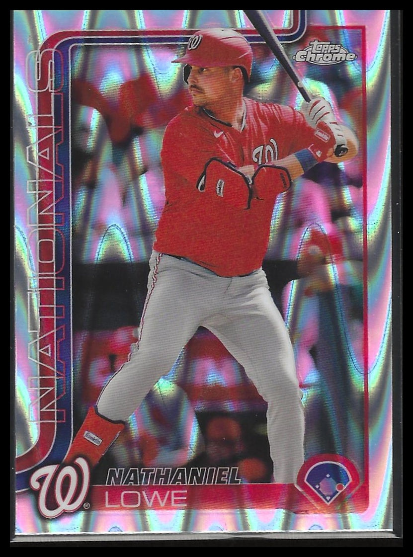 2025 Topps Chrome #49 Nathaniel Lowe Raywave Refractors