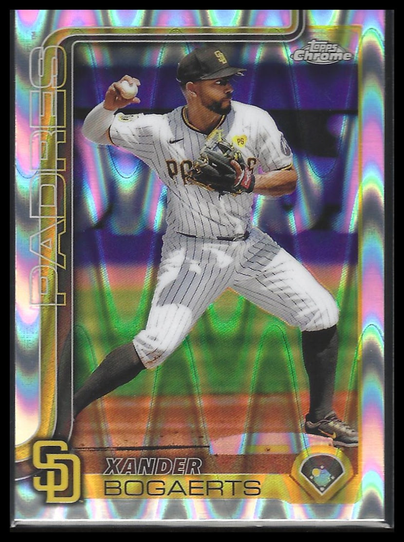 2025 Topps Chrome #229 Xander Bogaerts Raywave Refractors