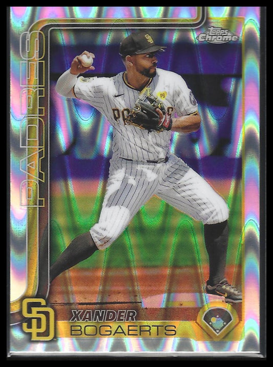 2025 Topps Chrome #229 Xander Bogaerts Raywave Refractors