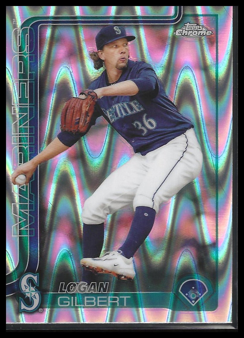 2025 Topps Chrome #11 Logan Gilbert Raywave Refractors