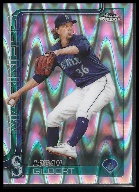 2025 Topps Chrome #11 Logan Gilbert Raywave Refractors