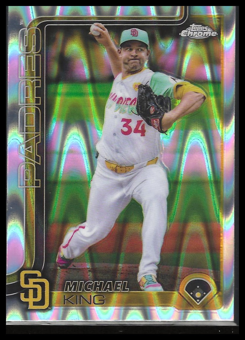 2025 Topps Chrome #35 Michael King Raywave Refractors