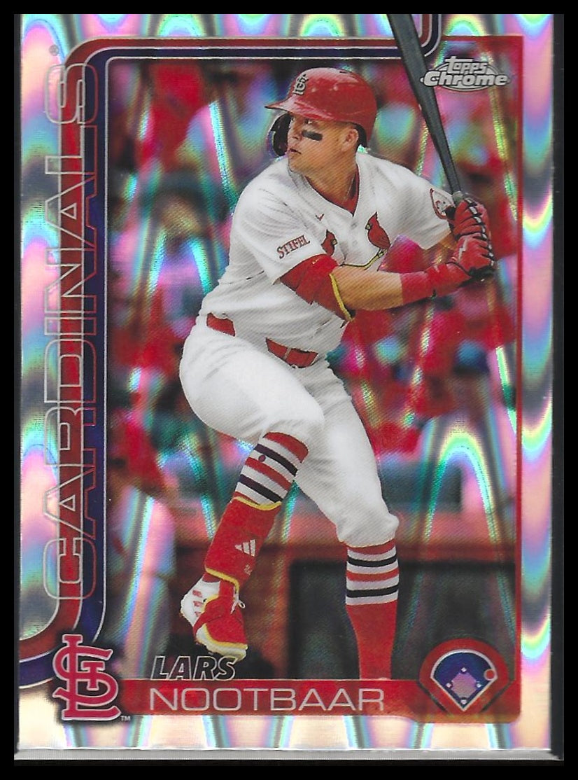 2025 Topps Chrome #108 Lars Nootbaar Raywave Refractors