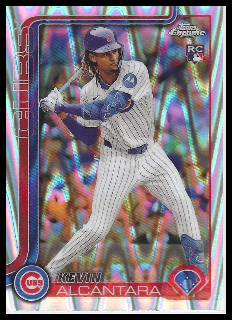 2025 Topps Chrome #173 Kevin Alcántara Raywave Refractors