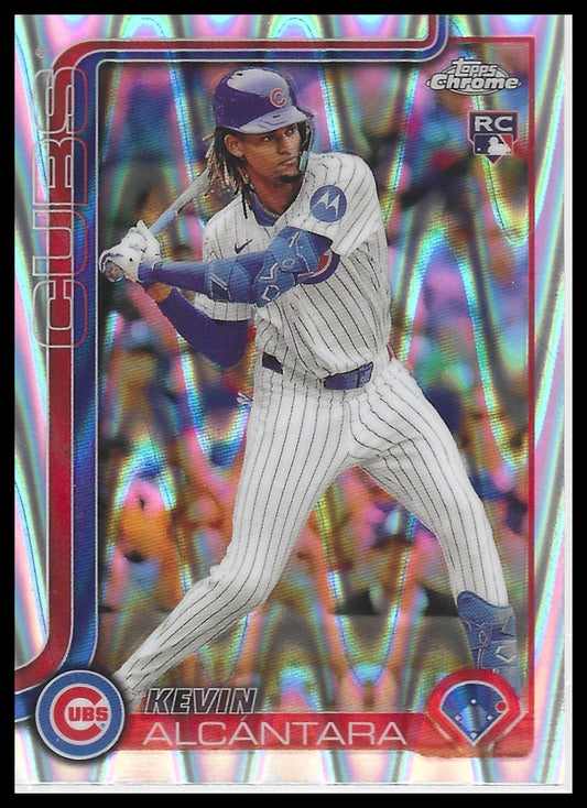2025 Topps Chrome #173 Kevin Alcántara Raywave Refractors