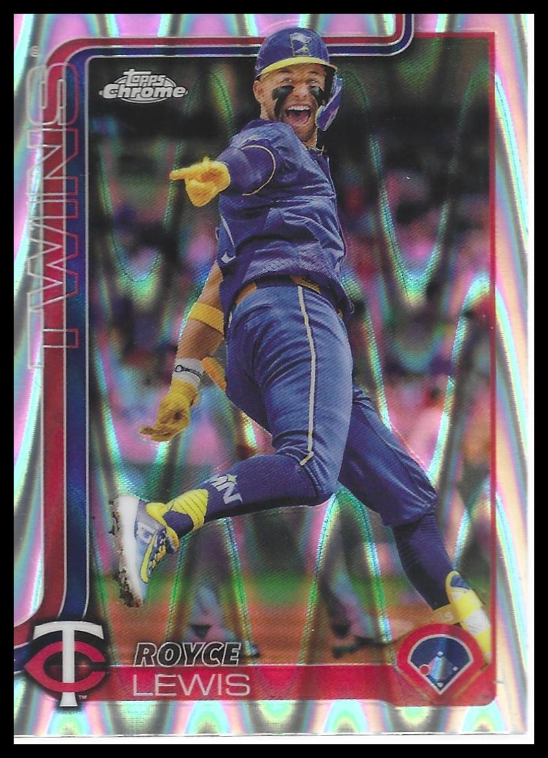2025 Topps Chrome #254 Royce Lewis Raywave Refractors