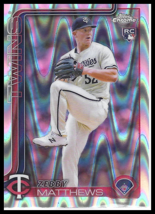 2025 Topps Chrome #277 Zebby Matthews Raywave Refractors