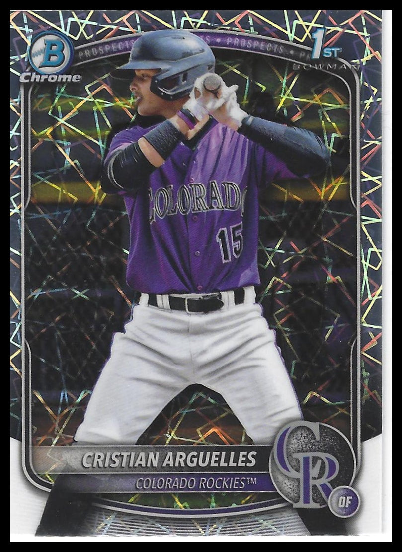 2025 Bowman Chrome #BCP-220 Cristian Arguelles Prospects Laser