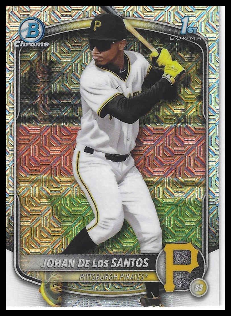 2025 Bowman Chrome #BCP-163 Johan De Los Santos Prospects Mojo