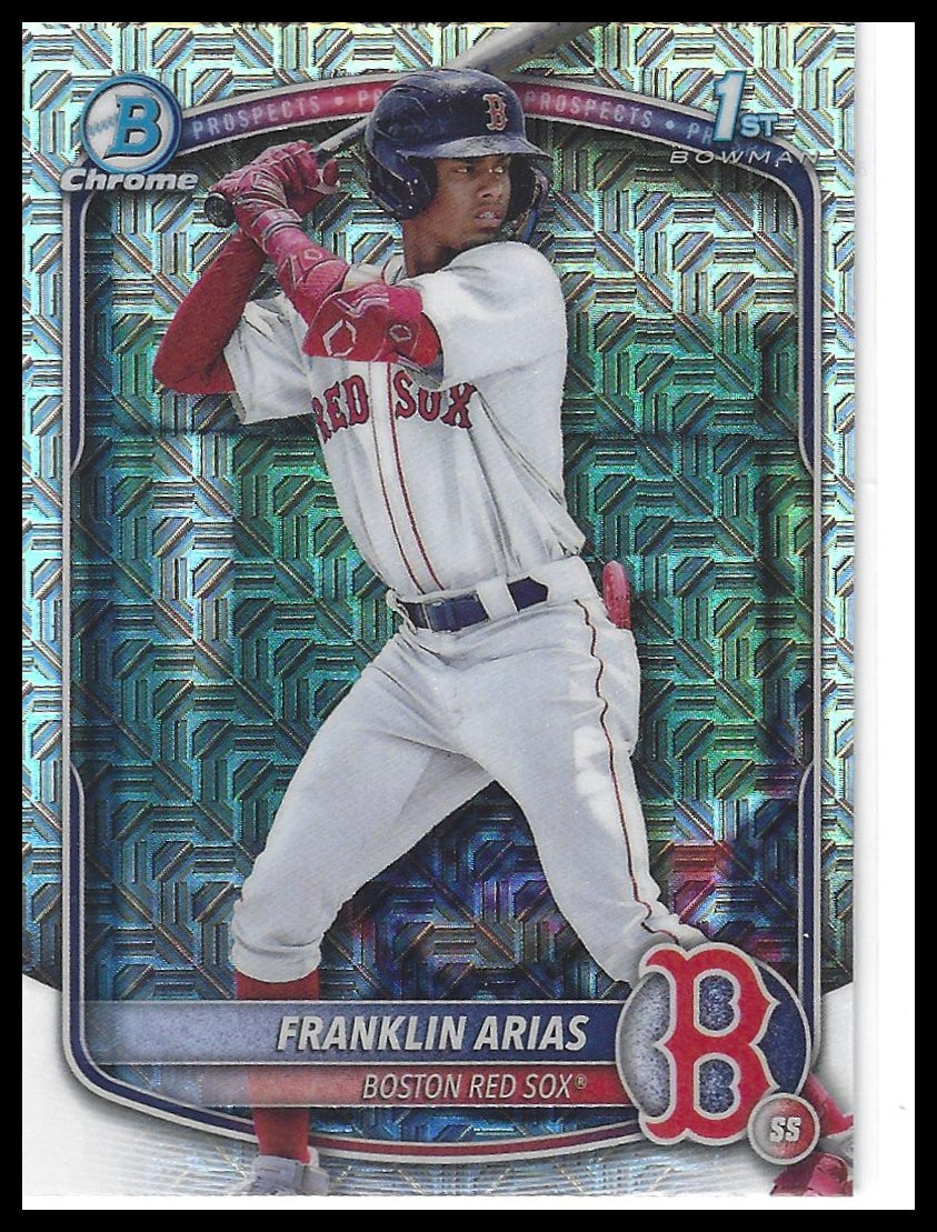 2025 Bowman #BCP-67 Franklin Arias Chrome Prospects Mojo Refractor