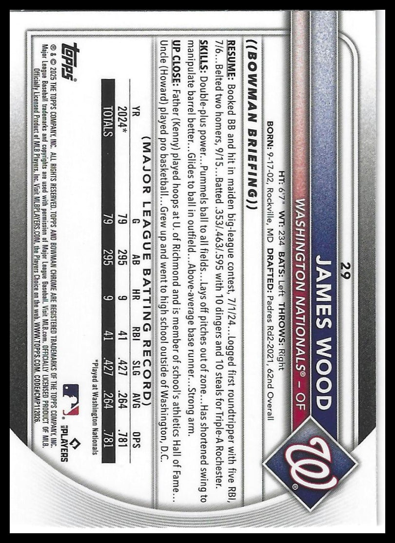 2025 Bowman Chrome #29 James Wood