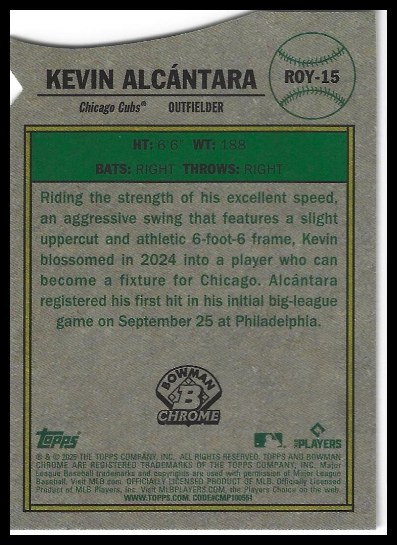 2025 Bowman #ROY-15 Kevin Alcántara Rookie of the Year Favorites