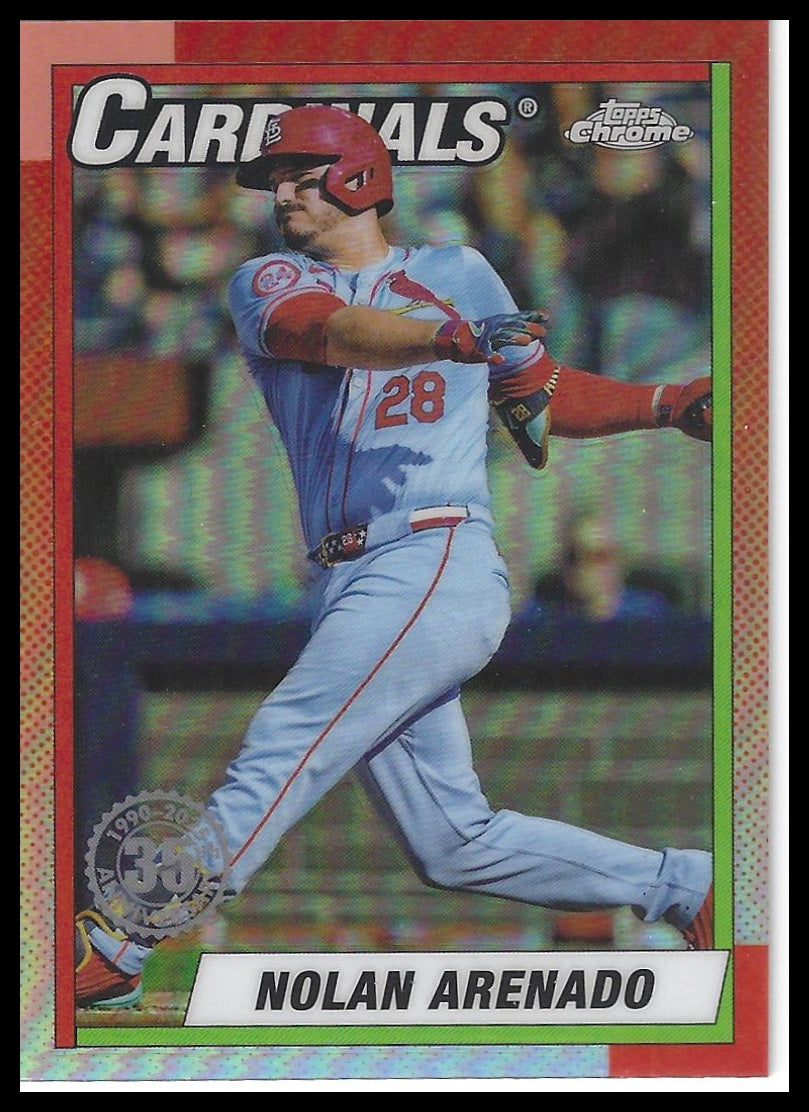 2025 Topps Chrome #90CB-19 Nolan Arenado 1990 Topps Baseball 35th Anniversary