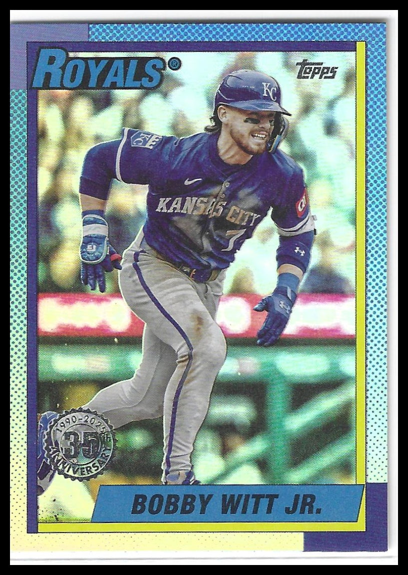 2025 Topps Update #U90-31 Bobby Witt Jr. 1990 Topps Baseball 35th Anniversary