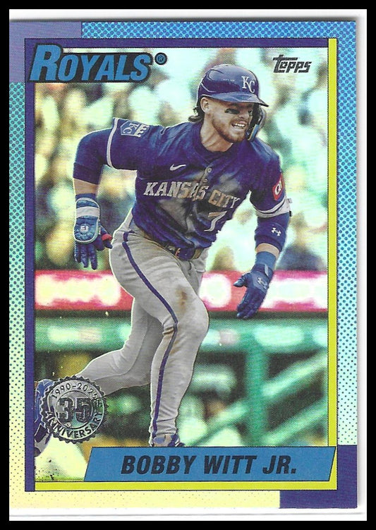 2025 Topps Update #U90-31 Bobby Witt Jr. 1990 Topps Baseball 35th Anniversary