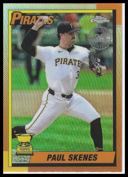 2025 Topps Chrome #90CB-13 Paul Skenes 1990 Topps Baseball 35th Anniversary