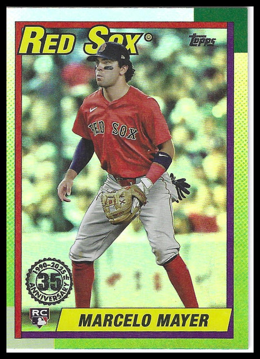 2025 Topps Update #U90-9 Marcelo Mayer 1990 Topps Baseball 35th Anniversary