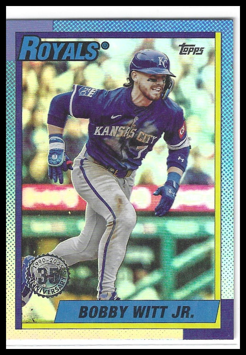 2025 Topps Update #U90-31 Bobby Witt Jr. 1990 Topps Baseball 35th Anniversary