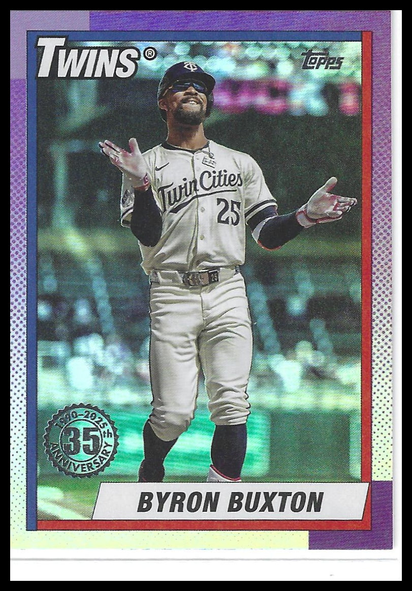 2025 Topps Update #U90-24 Byron Buxton 1990 Topps Baseball 35th Anniversary