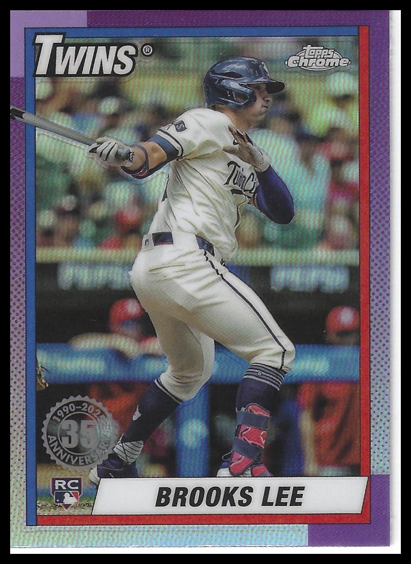 2025 Topps Chrome #90CB-20 Brooks Lee 1990 Topps Baseball 35th Anniversary