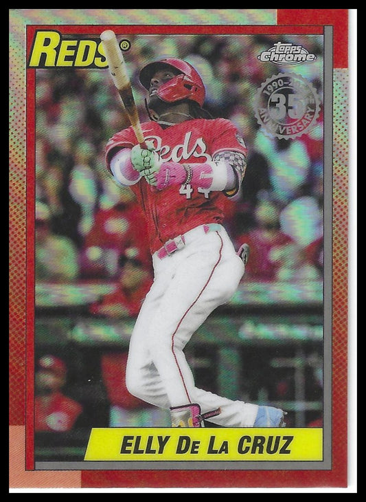 2025 Topps Chrome Update #90CU-3 Elly De La Cruz 1990 Topps Chrome