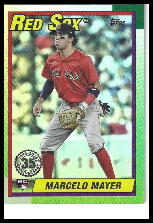 2025 Topps Update #U90-9 Marcelo Mayer 1990 Topps Baseball 35th Anniversary