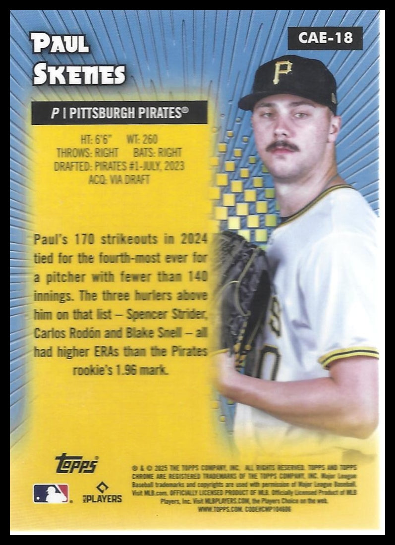 2025 Topps Chrome #CAE-18 Paul Skenes Chrome All-Etch