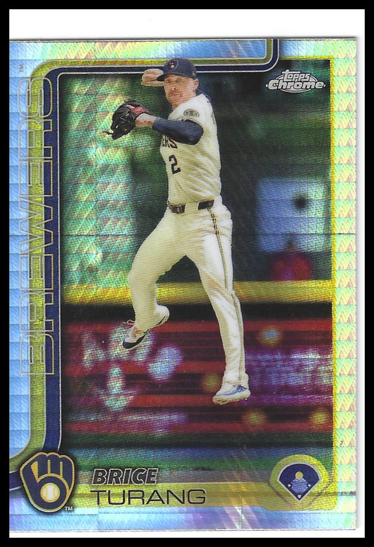 2025 Topps Chrome #109 Brice Turang Prism Refractors