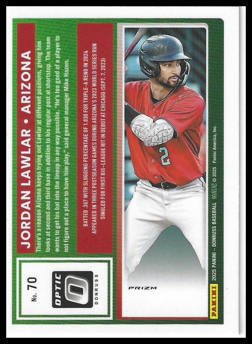 2025 Donruss #70 Jordan Lawlar Optic Black Pandora